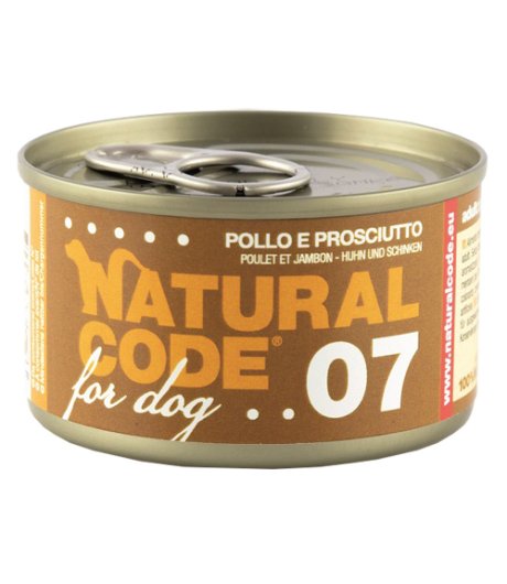 NATURAL CODE CANE 07 POLLO PROSCIUTTO 90GR (lattina)