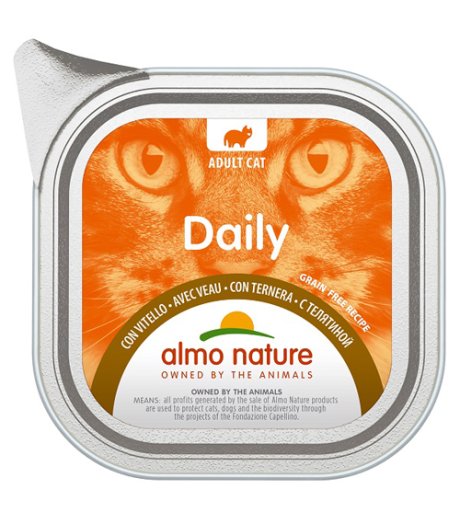 ALMO NATURE GATTO DAILY ADULT VITELLO 100GR (vaschetta)