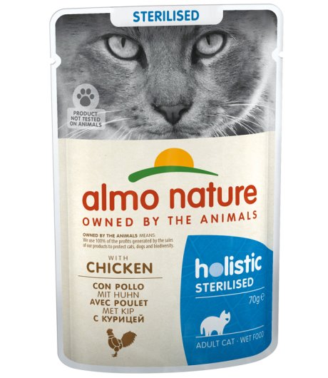 ALMO NATURE GATTO ANTI HAIRBALL ADULT POLLO 70GR (bustina)