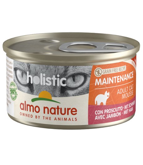 ALMO NATURE GATTO HOLISTIC GRAIN FREE MAINTENANCE MOUSSE ADULT PROSCIUTTO 85GR (lattina)