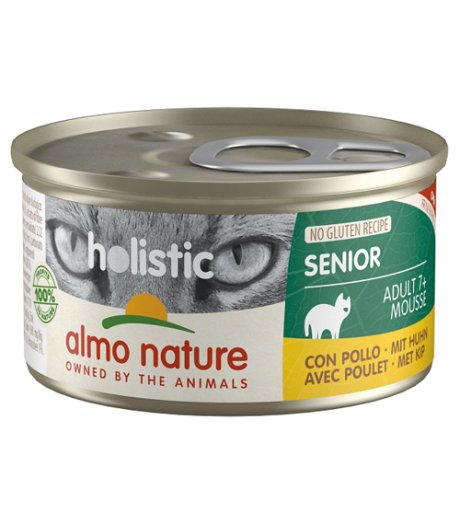 ALMO NATURE GATTO HOLISTIC MOUSSE SENIOR POLLO 85GR (lattina)