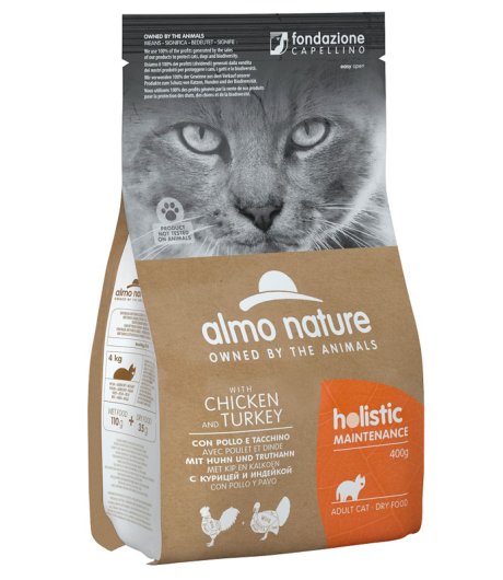 ALMO NATURE GATTO HOLISTIC MAINTENANCE ADULT POLLO TACCHINO 400GR