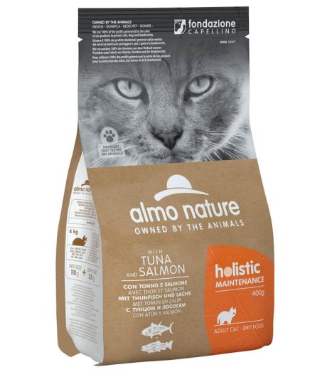ALMO NATURE GATTO HOLISTIC MAINTENANCE ADULT TONNO SALMONE 400GR