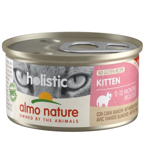 ALMO NATURE GATTO HOLISTIC MOUSSE KITTEN CARNI BIANCHE 85GR (lattina)