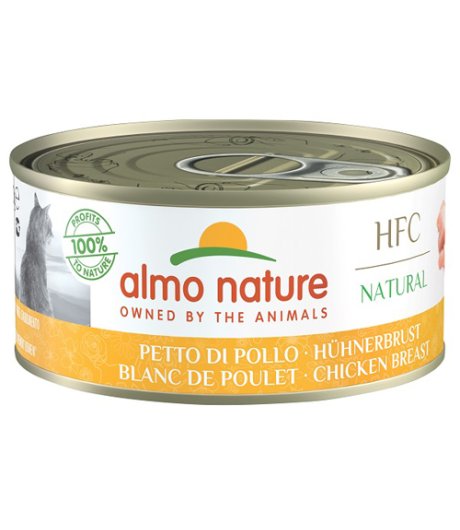 ALMO NATURE GATTO HFC NATURAL PETTO POLLO 150GR (lattina)