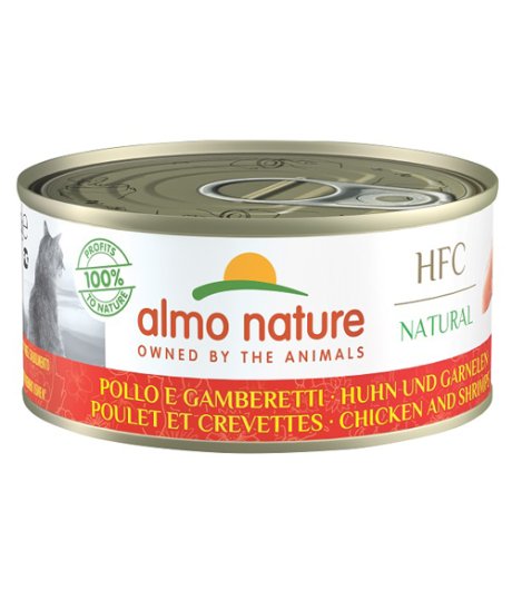 ALMO NATURE GATTO HFC NATURAL POLLO GAMBERETTI 150GR (lattina)