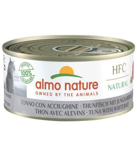 ALMO NATURE GATTO HFC NATURAL TONNO ACCIUGHINE 150GR (lattina)