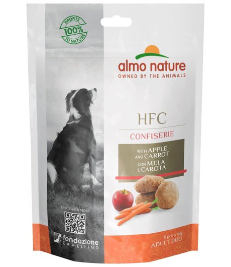 ALMO NATURE CANE SNACK HFC CONFISERIE ADULT MELA CAROTA 60GR