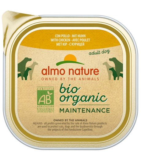 ALMO NATURE CANE BIO ORGANIC MAINTENANCE ADULT POLLO 300GR (vaschetta)