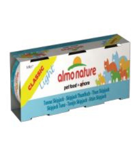 ALMO NATURE GATTO CLASSIC LIGHT TONNO SKIPJACK 3x50GR (lattina)
