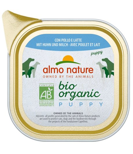 ALMO NATURE CANE BIO ORGANIC PUPPY POLLO LATTE 100GR (vaschetta)