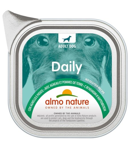 ALMO NATURE CANE DAILY ADULT AGNELLO PATATE 100GR (vaschetta)