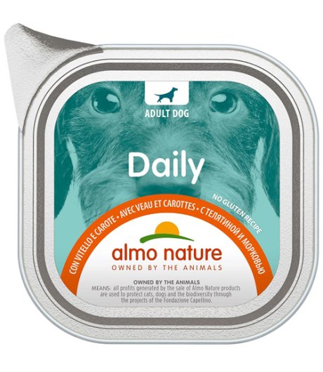 ALMO NATURE CANE DAILY ADULT VITELLO CAROTE 100GR (vaschetta)