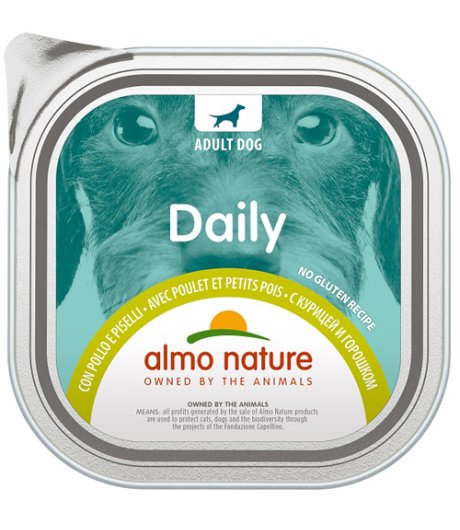 ALMO NATURE CANE DAILY ADULT POLLO PISELLI 300GR (vaschetta)