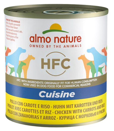 ALMO NATURE CANE HFC CUISINE POLLO CAROTE RISO 280GR (lattina)