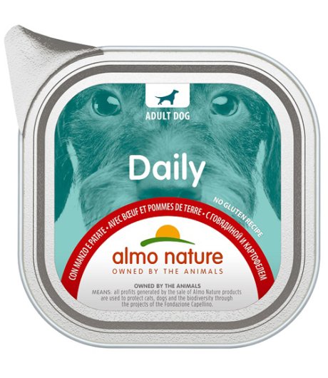 ALMO NATURE CANE DAILY ADULT MANZO PATATE 100GR (vaschetta)