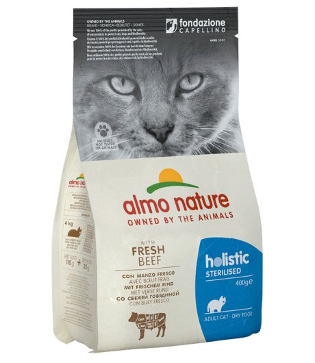 ALMO NATURE GATTO HOLISTIC STERILISED ADULT MANZO 400GR