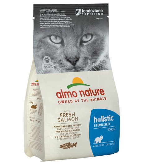 ALMO NATURE GATTO HOLISTIC STERILISED ADULT SALMONE 400GR ALMO NATURE GATTO HOLISTIC STERILISED ADULT SALMONE 400GR