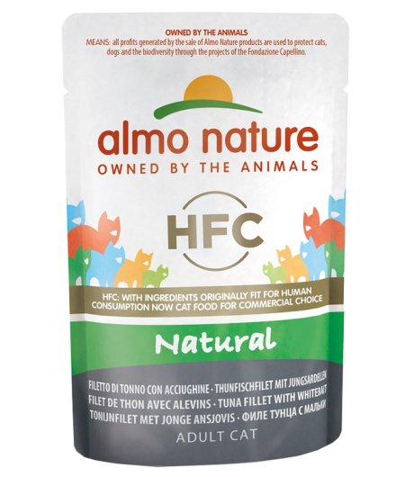 ALMO NATURE GATTO HFC NATURAL ADULT TONNO ACCIUGHINE 55GR (bustina)