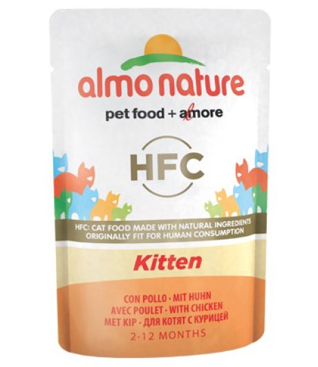 ALMO NATURE GATTO HFC KITTEN POLLO 55GR (bustina)