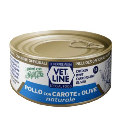 OLISTIKA VET LINE GATTO POLLO CAROTE OLIVE 70GR (lattina)