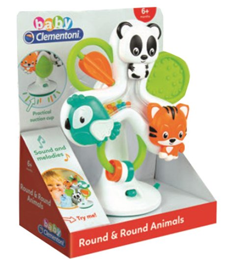 ROUND & ROUND ANIMALS - HIGH CHAIR TOY (