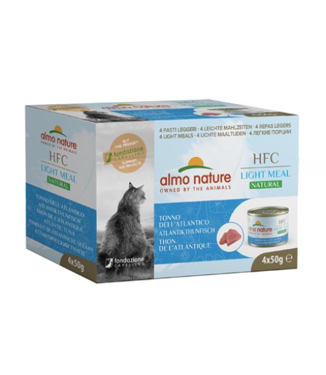 ALMO NATURE GATTO HFC LIGHT TONNO ATLANTICO 4x50GR (lattina) MULTIPACK