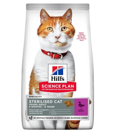 HILL'S GATTO SCIENCE SPECIALITY STERILISED YOUNG ADULT ANATRA 1,5KG
