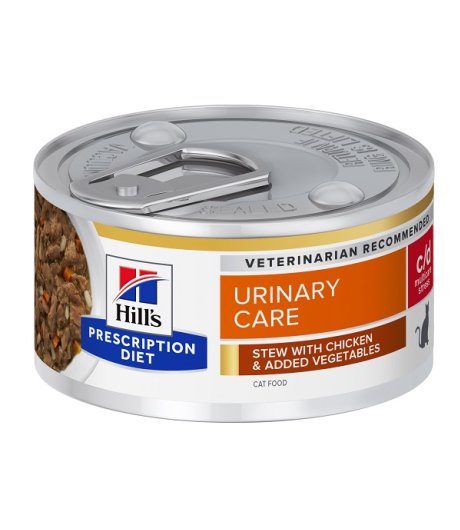 HILL'S GATTO DIET C/D URINARY CARE STRESS POLLO VERDURE 82GR (lattina)