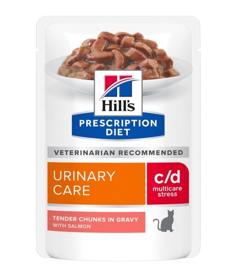 HILL'S GATTO DIET C/D URINARY CARE STRESS GRAVY (IN SALSA) SALMONE 12x85GR (blister)