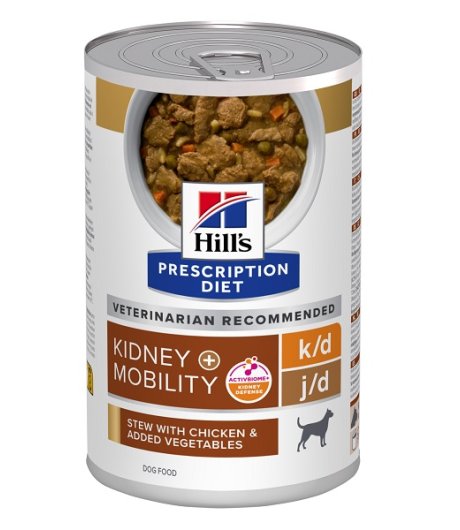 HILL'S CANE DIET K/D MOBILITY KIDNEY JOINT CARE POLLO VERDURE 354GR (lattina) HILL'S CANE DIET K/D MOBILITY KIDNEY JOINT CARE POLLO VERDURE 354GR (lattina)