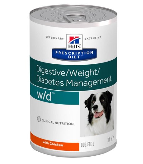 HILL'S CANE DIET W/D DIGESTIVE WEIGHT DIABETES MANAGEMENT POLLO 370GR (lattina)