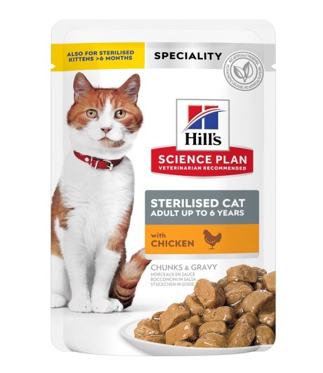 HILL'S GATTO SCIENCE SPECIALITY STERILISED GRAVY (IN SALSA) YOUNG ADULT POLLO 85GR (bustina)