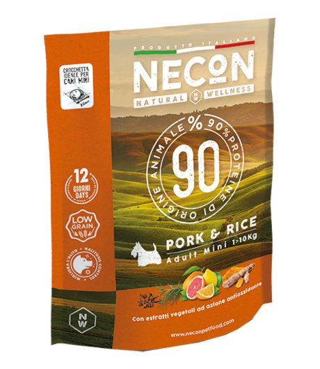 NECON CANE NATURAL WELLNESS ADULT MINI MAIALE RISO 800GR NECON CANE NATURAL WELLNESS ADULT MINI MAIALE RISO 800GR