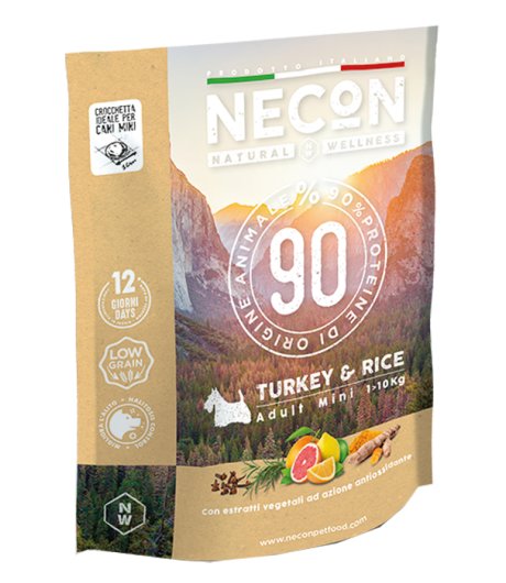 NECON CANE NATURAL WELLNESS ADULT MINI TACCHINO RISO 800GR NECON CANE NATURAL WELLNESS ADULT MINI TACCHINO RISO 800GR