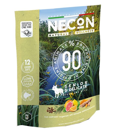 NECON CANE NATURAL WELLNESS SENIOR DELICATE ANATRA RISO 800GR