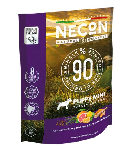 NECON CANE NATURAL WELLNESS PUPPY MINI TACCHINO RISO 800GR