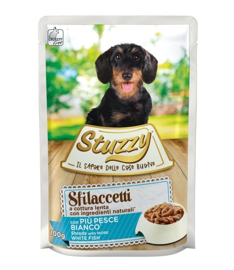 STUZZY CANE SFILACCETTI PESCE BIANCO 100GR (bustina)