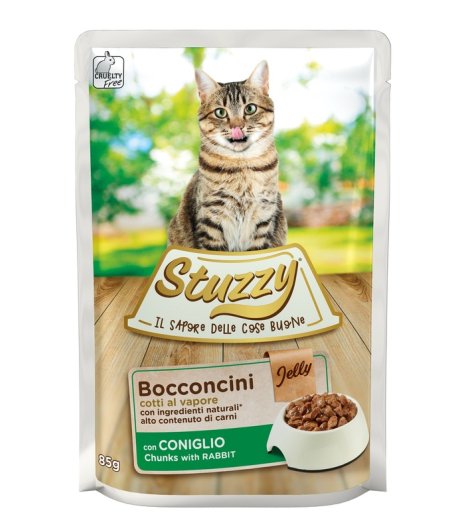 STUZZY GATTO BOCCONCINI JELLY CONIGLIO 85GR (bustina)