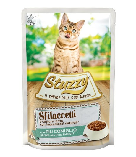 STUZZY GATTO SFILACCETTI CONIGLIO 85GR (bustina)
