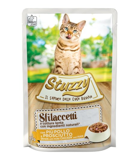 STUZZY GATTO SFILACCETTI PROSCIUTTO 85GR (bustina)
