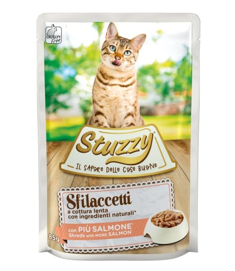 STUZZY GATTO SFILACCETTI SALMONE 85GR (bustina)