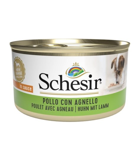 SCHESIR CANE SALSA POLLO AGNELLO 85GR (lattina) SCHESIR CANE SALSA POLLO AGNELLO 85GR (lattina)