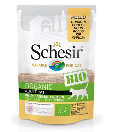 SCHESIR BIO GATTO ADULT POLLO 85GR (bustina)