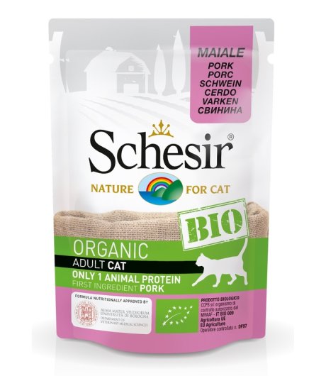 SCHESIR BIO GATTO ADULT MAIALE 85GR (bustina)