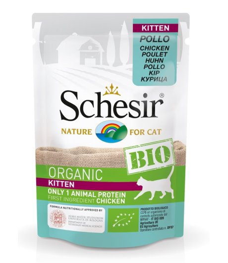 SCHESIR BIO GATTO KITTEN POLLO 85GR (bustina)
