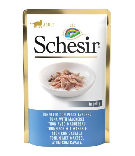 SCHESIR GATTO FILETTI JELLY TONNO PESCE AZZURRO 85GR (bustina)