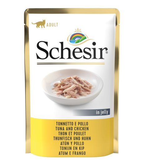SCHESIR GATTO JELLY TONNETTO POLLO 85GR (bustina)