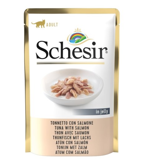 SCHESIR GATTO JELLY ADULT TONNETTO SALMONE 85GR (bustina)