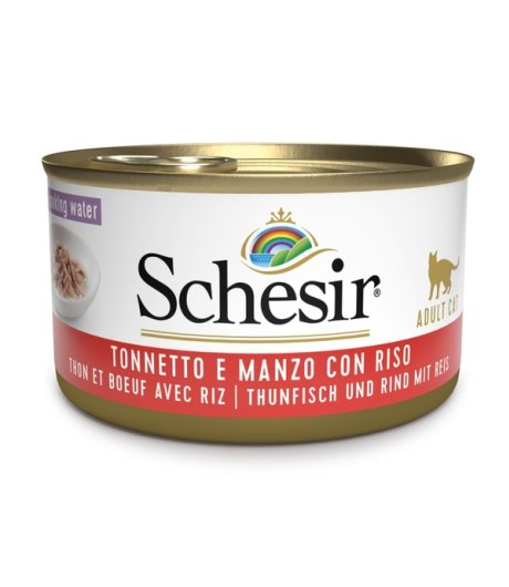 SCHESIR GATTO BRODO DI COTTURA TONNETTO MANZO 85GR (lattina)